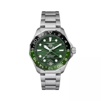 Tag Heuer [FORTUNE WATCH DEALS] Aquaracer 42 - WBP5115.BA0013 Professional 300 GMT Automatic Steel G