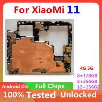 Global Version For Xiaomi Mi 11 Motherboard Original Unlocked Logic Circuit Board 8+128GB 8+256G 12+256G For Xiaomi 11 Plate