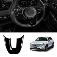 Car V Style Steering Wheel Panel Cover Trim Decoration Frame Sticker For Honda Vezel HR-V HRV 2021 2022