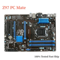 For MSI Z97 PC Mate Motherboard Z97 32GB LGA 1150 DDR3 ATX Mainboard 100% Tested Fast Ship