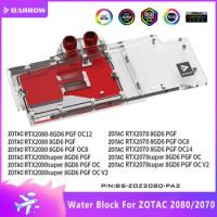 Barrow 2080 2070 Super Water Block For ZOTAC RTX 2080 Super / 2070 Super PGF OC, Video Card Water Cooler Custom,PC GPU Radiatior