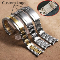 Watch Strap Men's 20 21mm bracelet Solid stainless steel buckle Fine adjustable pull buckle for NH35