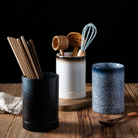 日式陶瓷廚房餐廳家用瀝水筷子筒簍桶籠筷刀具收納架筷盒創意餐具