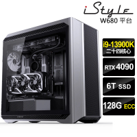 【iStyle】i9二十四核 GeForce RTX 4090 無系統{U1000T}極速水冷工作站(i9-13900K/華碩W680/128G/6TB SSD)