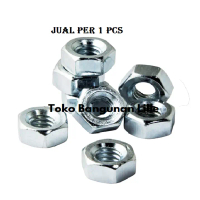 Mur Hex Nut M 24 Galvanis Pengencang Pengikat Ulir Baut M24 Mur Nut Hexagonal Kunci 36 mm