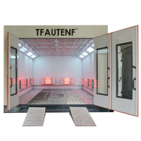 Economical electric heating car auto spray booth / bake oven with infrared heat lamps