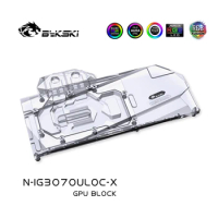 Bykski Water Block Use for Colorful IGame RTX 3070 Advanced OC /RTX3070 Ultra OC GPU Card /Full Cover Copper Radiator /RGB Light
