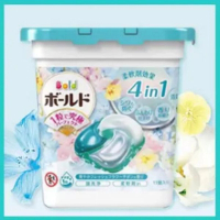 P＆G-碧浪洗衣凝珠抗菌毒除菌去污洗衣球【淺藍色百合花香】1盒x11塊 (平行進口)