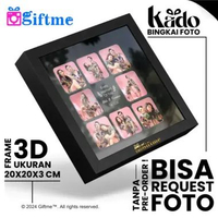 GIFTME Kado Bingkai Foto 3D - Hadiah Ulang Tahun & Kado Anniversary (Kolase Series) BINGKAI HITAM