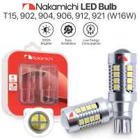 2PCS Nakamichi 28LED T15/W16W Car Reverse Light Back Up Light Car Parking Light 921 912 Reverse Bulb