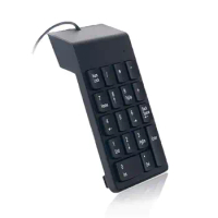 Wired USB Numeric Keypad Slim Mini Number Pad Digital Keyboard 18 Keys For Laptop, PC, Desktop, Notebook And More