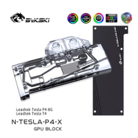 Bykski GPU Block For Leadtek Tesla P4 8G, Full Cover With Backplate GPU Water Cooling Cooler, N-TESLA-P4-X