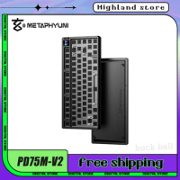 METAPHYUNI PD75M-V2 3mode Hot Swap Mechanical Keyboard Black Kit 2.4G Bluetooth Wireless Keyboard RGB Office Gamer Keyboard Kits