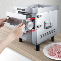 Commercial/Home Electric Meat Slicer Automatic Slicer Multifunctional Stainless Shred Slicer Cutter Meat Grinder Machine