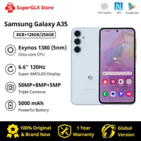 2024 New Samsung Galaxy A35 5G Smartphone 128GB/256GB Exynos 1380 Android 14 OS 6.6in 120Hz Super AMOLED Display 5000mAh Battery