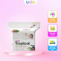 TOP Khăn vải khô đa năng Mamamy Tropical 160 tờ chất liệu vải mềm như khăn sữa