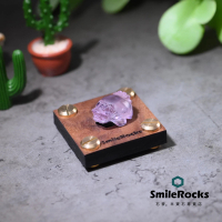 【SmileRocks 石麥】雕件-紫水晶龍龜 No.031350265(附SmilePad 4.5X4.5底板)