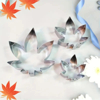 430 stainless steel popular leaf cookie mold DIY parent-child baking tool cookie cutter embossed map