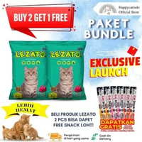 (PROMO EKSKLUSIF) Makanan Kucing Murah LEZATO 2 PCS FREE SNACK Kemasan Freshpack LEZATO 2 PCS +SNACK