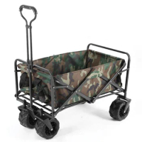 Collapsible Outdoor Wagon Camping Garden Beach Trolley for Shopping
