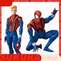 Original Mafex 1/12 Ben Reily Scarlet Spider Action Figure Comic Version Spiderman Anime Figurine Collectble Scarlet Spider Toys