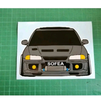 Sticker kereta proton wira mitsubishi evo3