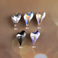 10pcs Nail Art High-end Crooked Peach Heart Shaped Diamonds Love Nail Jewelry DIY Nail Stickers Diamond Jewelry Materials