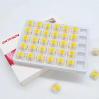 Gateron Milky Pro Switches Milky Yellow Pro Red Linear Pre Lubed Switch SMD RGB Mx Stem Switch for Mechanical Keyboard 5pin POM