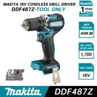 MAKITA DDF487Z Cordless Drill Driver 13mm 1700rpm 18V Brushless Compact Driver Drill Power Tool Electric Screwdriver For Makita