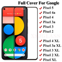 3PCS Full Cover black Tempered Glass For Google Pixel 8 7 6 5 4 3 2 XL Screen Protector For Google Pixel 4 XL 6A 7A Glass