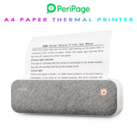 PeriPage A40 A4 Paper Printer Wirless Bluetooth Thermal Printer Support Mobile Smartphone Android IOS Printer with 1 Roll Paper
