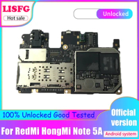 Original For Xiaomi Redmi Hongmi Note 5A Motherboard Unlocked 16GB 32GB 64GB For Xiaomi Redmi Note 5A Logic Board Mainboard