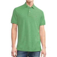 【Tommy Hilfiger】2023男時尚棉質針寬鬆款松綠色短袖POLO【預購】