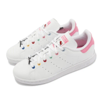 【adidas 愛迪達】x Hello Kitty 休閒鞋 Stan Smith J 女鞋 大童鞋 白 粉 聯名 愛迪達(ID7230)