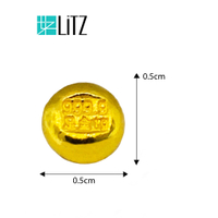 [SPECIAL] [Free Bottle ] LITZ 999.9 (24K) Gold Beads / Gold Beans -  999.9 足金 小金豆  EPC-8 (1.00g)