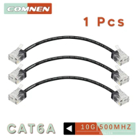 COMNEN Cat6A Ethernet Cable 0.1m Slim Short Cable RJ45 internet 10G Cat6 Patch Cord UTP Lan Cable for Ps5 Router Xbox Computer