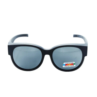 【Z-POLS】加高設計套鏡 頂級消光霧黑框搭Polarized偏光電鍍鏡面黑抗UV400包覆式太陽眼鏡(有無近視皆可用)