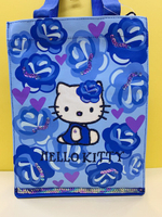 【震撼精品百貨】Hello Kitty 凱蒂貓~Sanrio HELLO KITTY手提袋/收納袋-玫瑰花藍#89962