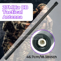 27MHz CB Radio Portable Foldable Tactical Antenna 20W 46.7cm(18.63inch) BNC-J Connector Black Color for QYT CB-58 CB Radio