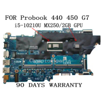 FAST SHIPPING DAX8MMB18D REV : D X8M-8L For HP ProBook 440 450 G7 Laptop Motherboard i5-10210U MX250/2GB GPU 90 DAYS WARRANTY