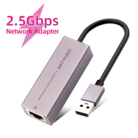 2.5G External Network Card Wired 2500Mbps USB C Type-C To RJ45 Converter Ethernet Lan Adapter Hub For MacBook iPad Pro