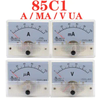 One stop shopping 85C1-A 85C1-V 85C1-mA 85C1-UA DC Analog Panel Voltmeter Ammeter Amp Volt Meter Gauge 1-500A / V / MA / UA