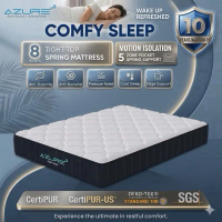 Azure Comfy 20cm, Motion Isolation | Pocketed Spring | Single, Super Single, Queen, King Size Mattre