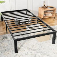 Furniture King Bed Frame Heavy Duty Metal Platform Bed Frames King Size with Storage Space Under Frame 14 Inches