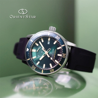 【ORIENT 東方錶】東方之星 Divers 200米潛水機械錶 套錶-銀x綠(RE-AU0307E)