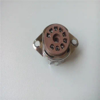 8pcs bakelite tube socket GZS9-F 9 pin scaffolding tube socket tube sockets silver foot for 12AU7 12AX7 12AT7