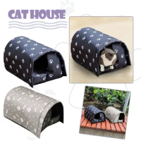 Waterproof Warm Cats Dogs Nest Shelter Foldable Dog House Kennel Dog Bed Pets House Safe Winter Warm Nest For Indoor Outdoor