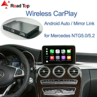 Wireless Carplay Retrofit Kit Decoder for Mercedes Benz NTG5.0 C GLC CLA GLA Class C117 X177 X156 W205 2015-2018 Android Auto