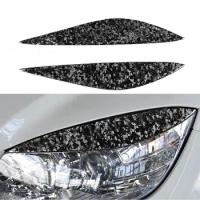 Carbon Fiber Front Bumper Eyebrow Headlight Covers Car Sticker for Benz W204 C180 C200 C260 C300 C350 2008-2011