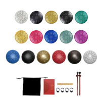 8 Tune Tongue Drum 6 Inch Steel Tongue Drum Kits With Drumstick Finger Cots Drum Bag Drumstick Stand Instruments Accessories New